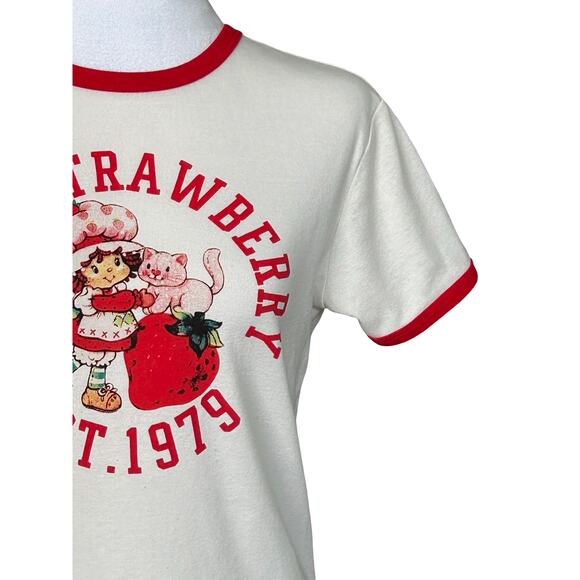 Strawberry Shortcake Fitted Babydoll T Shirt Sz L Y2K 80s 90s Style Retro - Picture 5 of 10